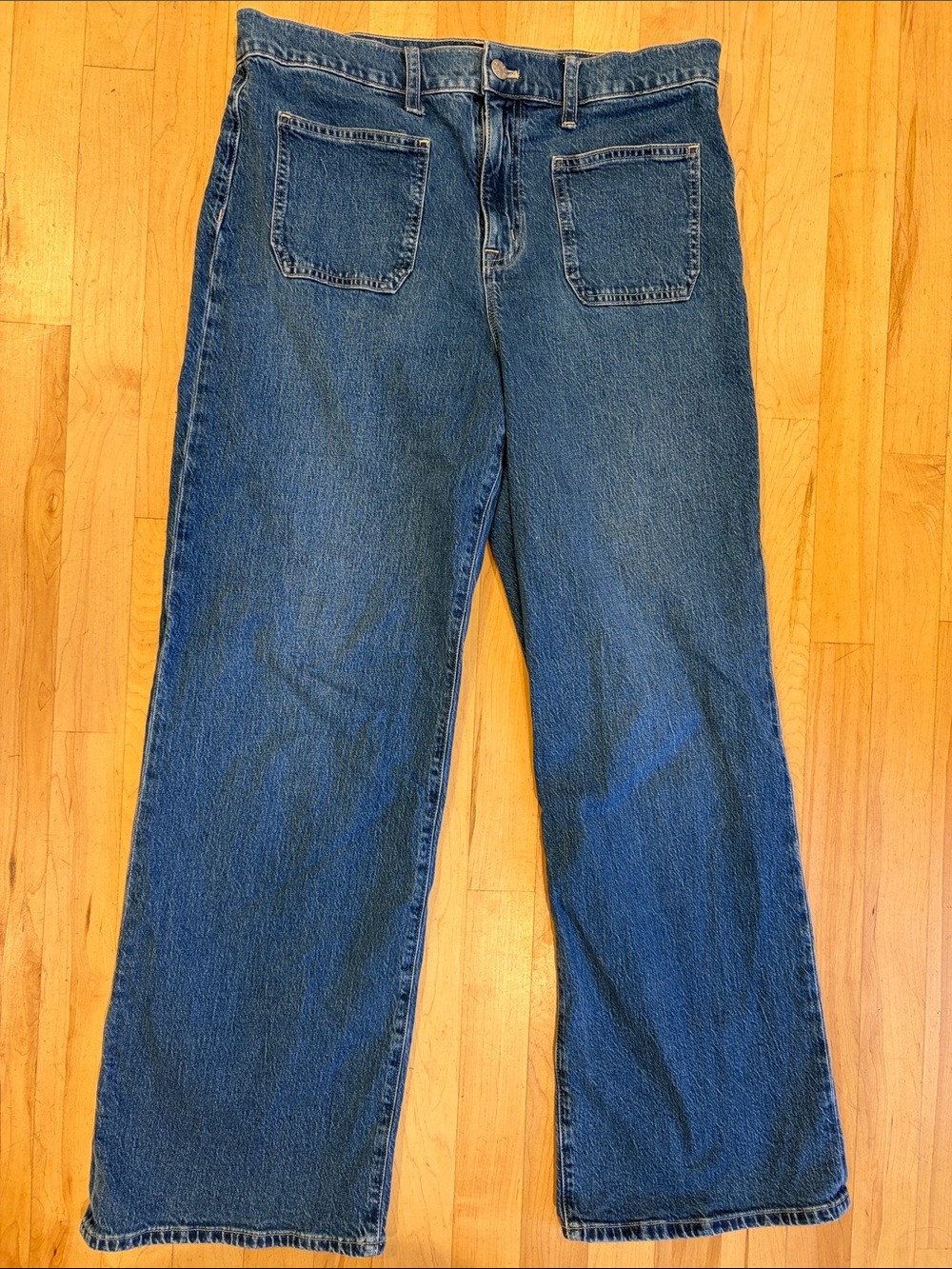 J. Crew full length slim wide-leg jeans